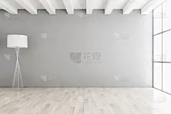 大型豪华现代明亮的室内装饰房插画3d 渲染