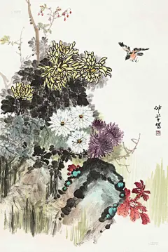 穆仲芹，(1906 - 1990)天津人，1925年在画像馆当学徒，画人物肖像。曾从师于韩瑞田先生，1928年后曾在永源地毯洋行画地毯图案，在南市大舞台从事舞台美术设计。1937年起居家作画并画商业广告谋生，1948年后在天津广告公司任职画广告。代表作品有《荷花》、《翠鸟》、《葡萄》、《藤萝花》、《八哥茶花》、《孔雀玉兰》等。