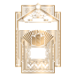 盖茨比香槟金欧式复古字母边框纹理免抠图案 AI矢量 (85)