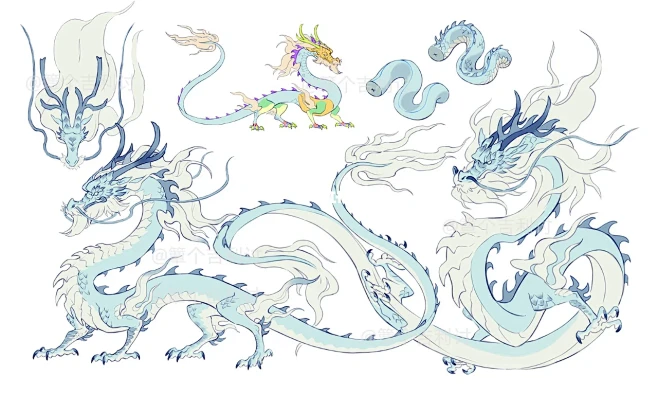 龙造型② 这次画的偏东方古典