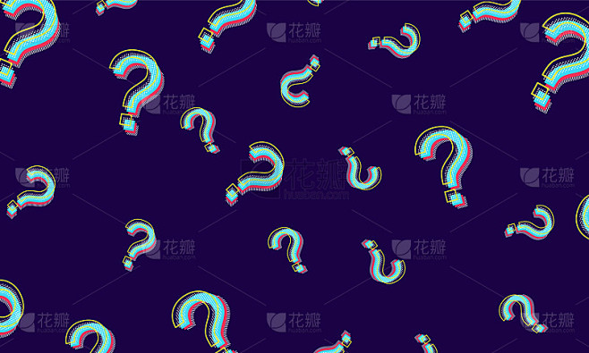 问号彩色矢量设计
