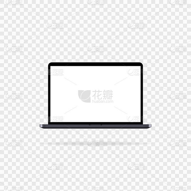 笔记本电脑图标。设备的屏幕。黑暗的计算机。向量EPS 10。在透明背景上隔离