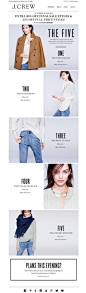 #newsletter J.Crew 10.2014 The Winter Five are here