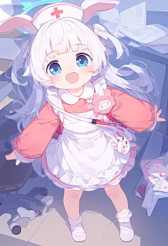 #ロリ 护士服 - 小呆毛ちゃん的插画