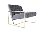 Thin Frame Lounge Chair: