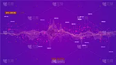 波浪,三维图形,抽象,二进制码,大数据,紫色,传媒,噪声,商务,沟通