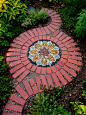 Herb Garden Mosaic - rustic - Spaces - Vancouver - Pebble and Co. Mosaics: 