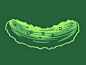 Pickle Illustration icon illustration cucumber vegetable produce grocery ingredient sandwich food snack pickle kosher dill