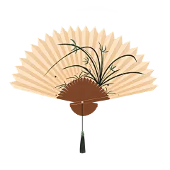 古风扇子装饰素材元素