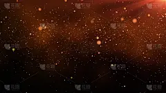 抽象节日金色颗粒背景。浮尘与耀斑