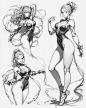 398 Various Vampire Hunter Sketch Pose Character Reference and Designs Reference Art V1 4K in shop!
