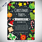 Cute christmas party flyer