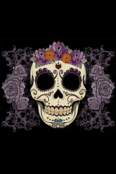 骷髅花朵，换不完的手机壁纸~