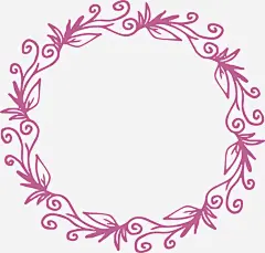 粉色花边标题框矢量图高清素材 手绘风 浪漫花环 矢量png 粉红色 粉色花环 花环标题框 矢量图 免抠png 设计图片 免费下载