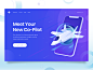 Marketing Tools Hero Illustration jet marketing landing page hero illustration illustration isometric