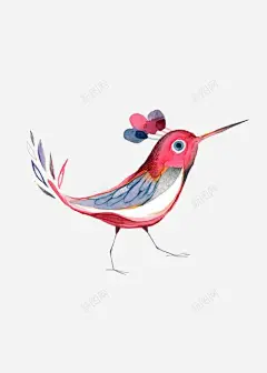 手绘小鸟 创意素材