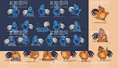 卡通动物表情包  - 源文件下载【酷图网】矢量素材,老虎表情包,开心,大笑,eps,ai,矢量,高清图片,素材,