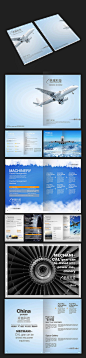 蓝色大气航空飞行科技画册-众图网