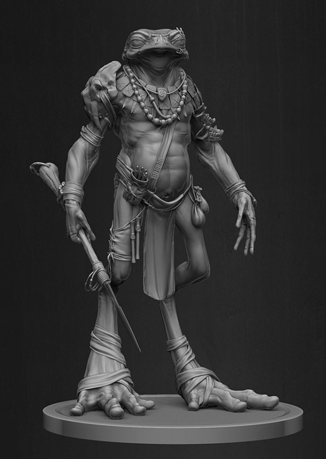 Zbrush沼泽猎人角色制作流程_【游艺...