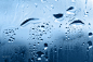 water drops on glass