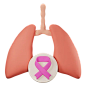 Lung cancer  3D Icon