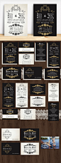 经典婚礼请柬模板包 Classic Wedding Invitation Pack