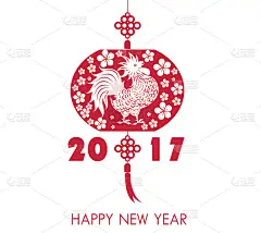 2017年春节快乐是鸡灯笼