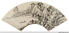 陈崇光——扇面人物山水画欣赏  |  
陈崇光(1838-1896)原名召，字崇光，后改字若木、栎生，号纯道人，江苏扬州人。工花鸟、人物、草虫、山水，尤长双钩花卉，为当时扬州大家。黄宾虹曾在扬州从其学花鸟画，受其影响至深，推崇其&quot;极合古法，沉雄浑厚&quot;。吴昌硕赞其&quot;笔古法严，妙意从草篆中流出&quot;。工诗，有一沤山馆选集。