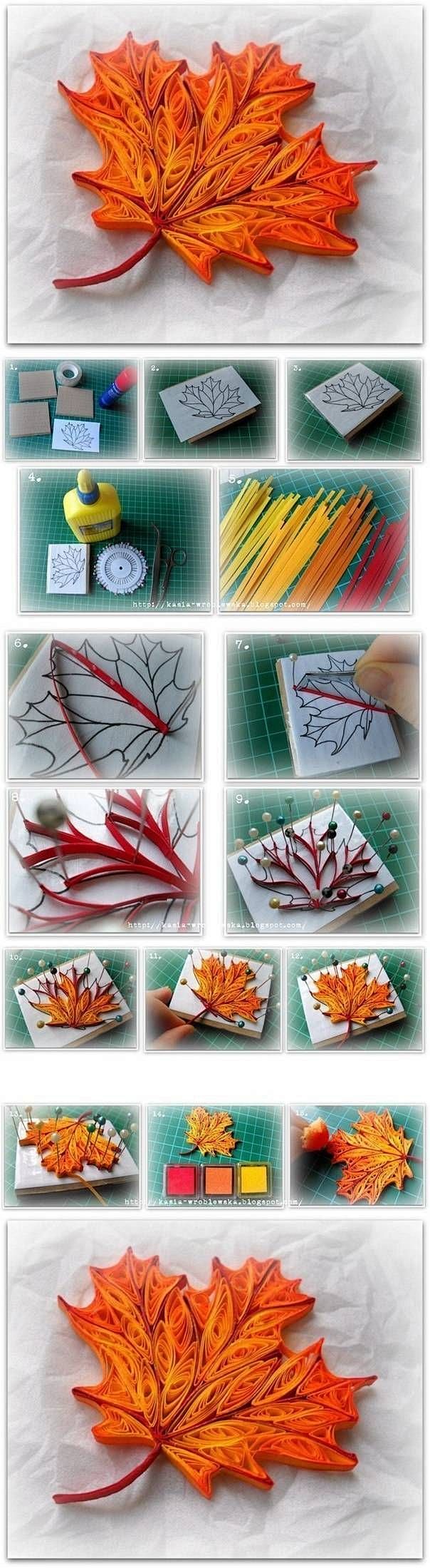 DIY Quilled Maple Le...