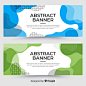 Abstract fluid banner template