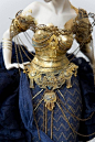 【Sasha Khudyakova】细腻的瓷娃娃，服饰非常华丽精致。