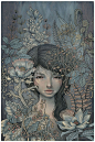 ❀の茉莉（奥黛丽川崎）、奥黛丽川崎、木画、Audrey-kawasaki、Audrey Kawasaki、Illustrations、插画、paintings、日式唯美