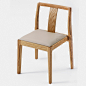春沐家现代中式白橡木椅子黑胡桃木椅面软包椅面餐椅书桌椅官帽椅-淘宝网