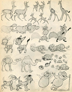 小象吃地瓜采集到欧美卡通手稿