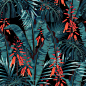 pattern floral watercolor style design