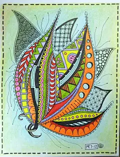 《怎么能够》-【)6200张完整收录(】灵感之源 #图案# #花纹# #手绘# #线描# #密集# #马克笔# #针管笔# #临摹# #淡彩# #素材# (3998)