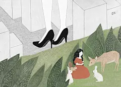 Miss Cyndi 细腻唯美的女生插画 配图 杂志插画 文艺 手绘 女生 唯美 可爱 