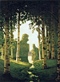 Arkhip Ivanovich Kuindzhi Birch grove, 1901, 115×163 厘米：作品描述 | Arthive
