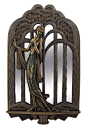 Art Deco Lady With Fountain Mirror | Reflections of..... | Pinterest