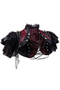其中包含以下圖片：Atomic Black Vampire Leather Lace Shrug