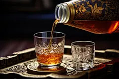 酒水玻璃酒杯洋酒白酒倒酒图片摄影图