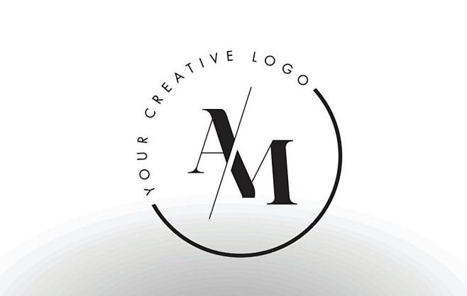 圆形线条字母logo设计