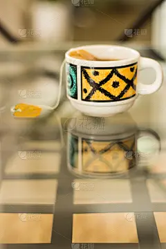 马克杯,茶,垂直画幅,褐色,早餐,形状,无人,绘画插图,茶杯,早晨