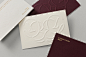 asian emboss envelope fabric Flowers High End logo luxury monogram Stationery