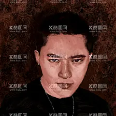 手绘人像  - 源文件下载【酷图网】男生,帅气,手绘,头像,手绘头像,微笑,酷男孩,ps,psd