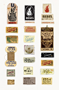 Labels and Hangtags : Every label is a tiny billboard and potential work of art.  A small scrap of fabric that represents an epoch, a story, a world.