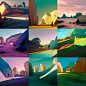 Rocky environment thumbnails, Stéphane Wootha Richard : Mixed 3D/2D environment thumbnails, around 10-15 minutes each.<br/>---<br/><a class="text-meta meta-link" rel="nofollow" href="http://gumroad.com/wootha" 