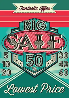 点击来源直接获取大图文件 |大减价的复古模板海报