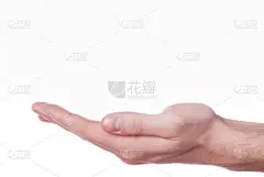 张开的男性手舒展向前