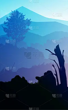 natural forest mountains horizon hills silhouettes